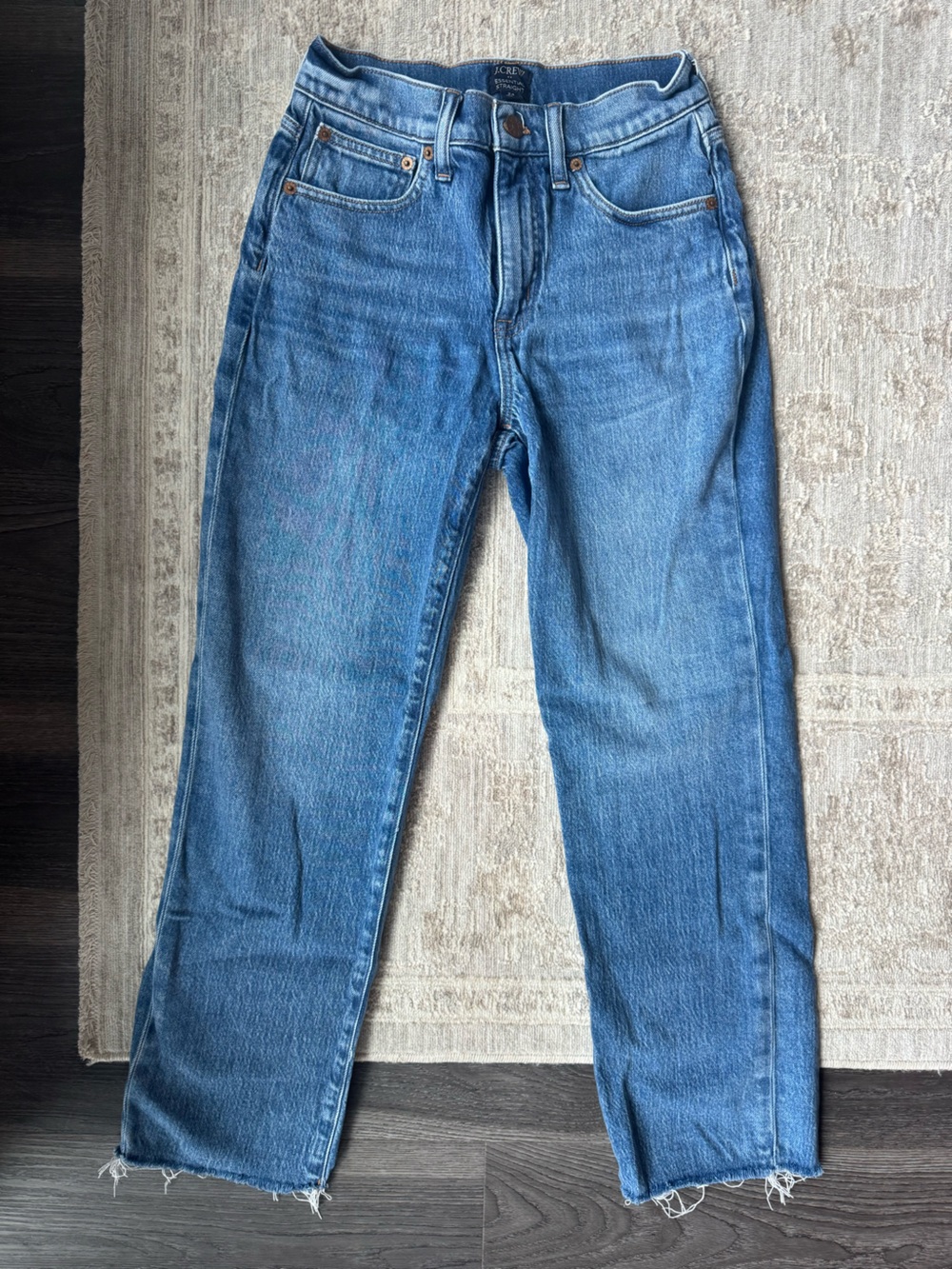 J. Crew Medium Blue Essential Straight Jean